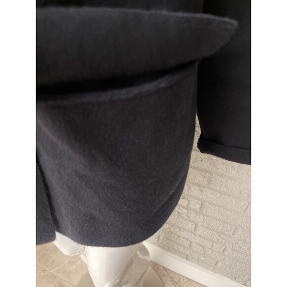 Marled Women Black Double Breasted Long Sleeve Sweater / Jacket Size L - Picture 4 of 9